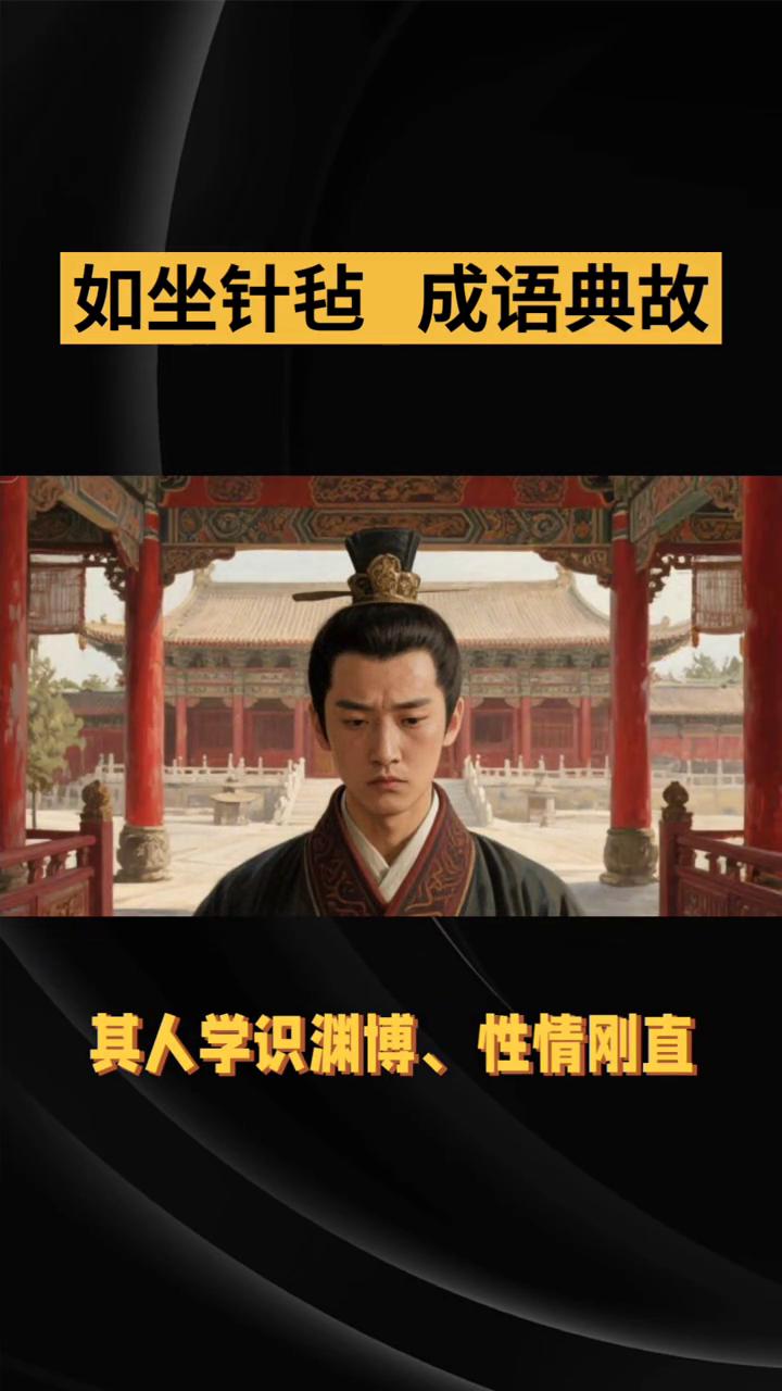如坐针毡成语典故。
如坐针毡，西晋杜锡，乃名将杜预之子。其人学识渊博、性情刚直，