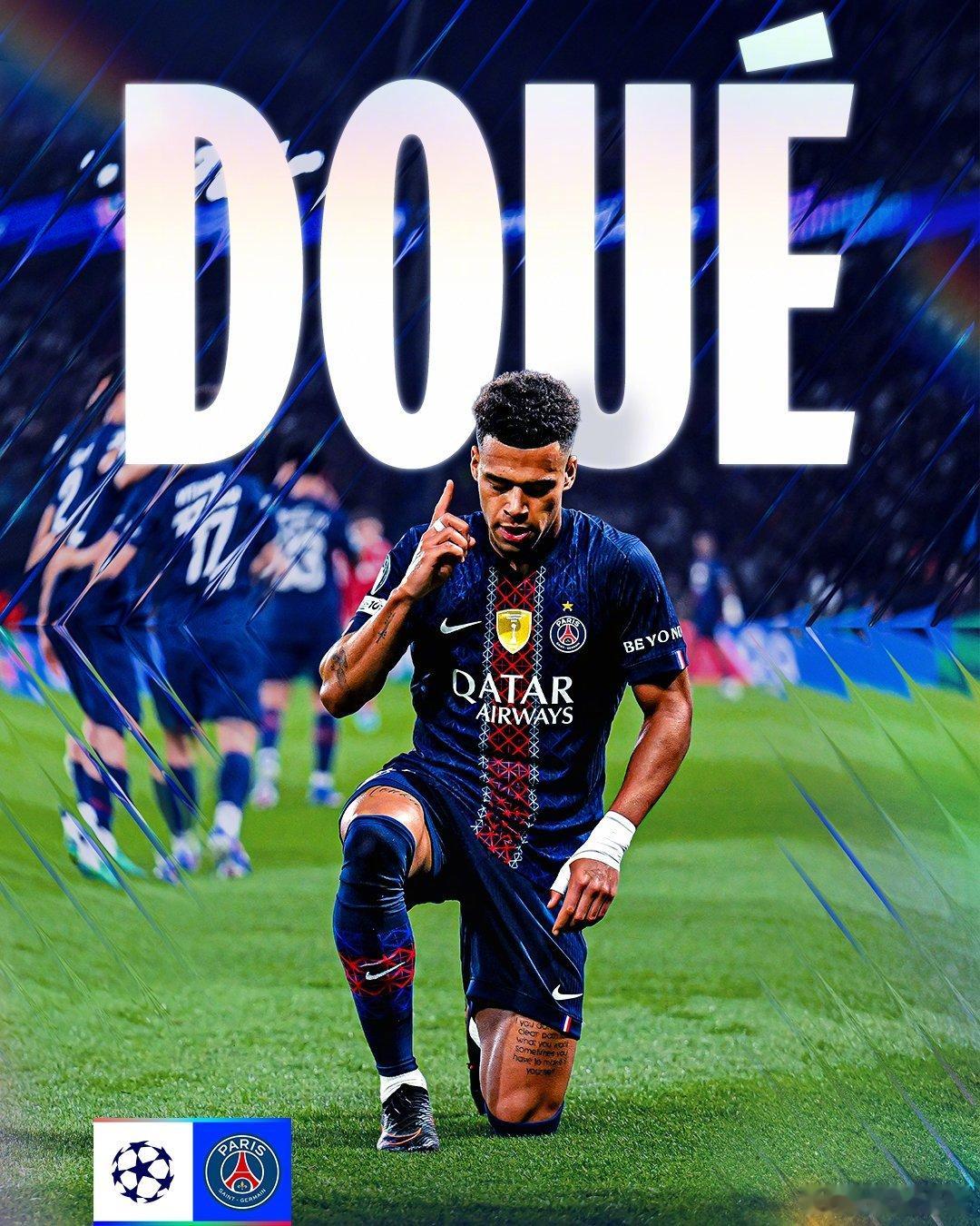 【进球=获胜】巴黎圣日耳曼2比0利物浦 ，杜埃为巴黎首开纪录，据统计他为巴黎进球