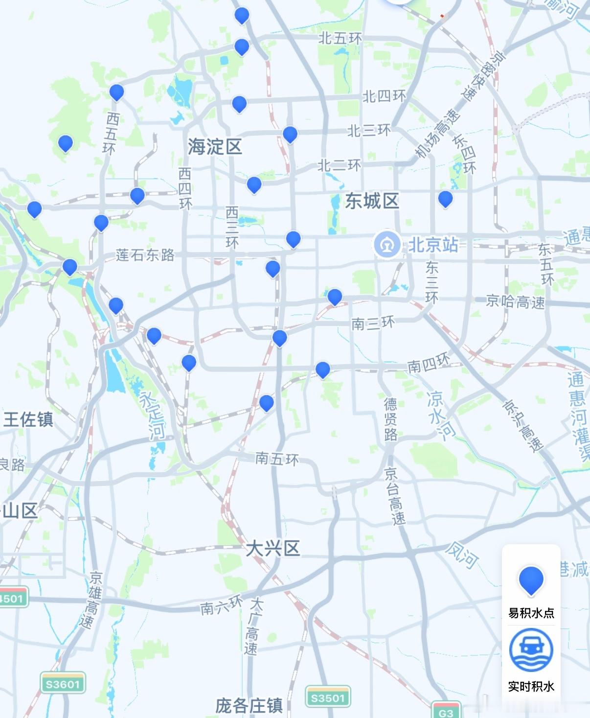 高德发布的这个积水地图还很实用的，特别是对北京今年三天两头暴雨很有用。题外话：北