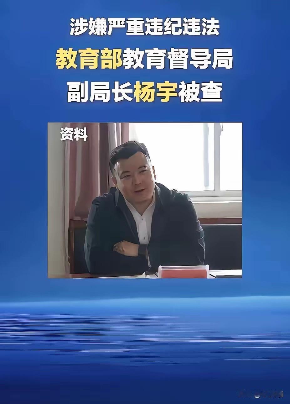2026教育圈开年就炸大瓜！
教育部督导局副局长杨宇被查，
捅破了教材圈的利益黑