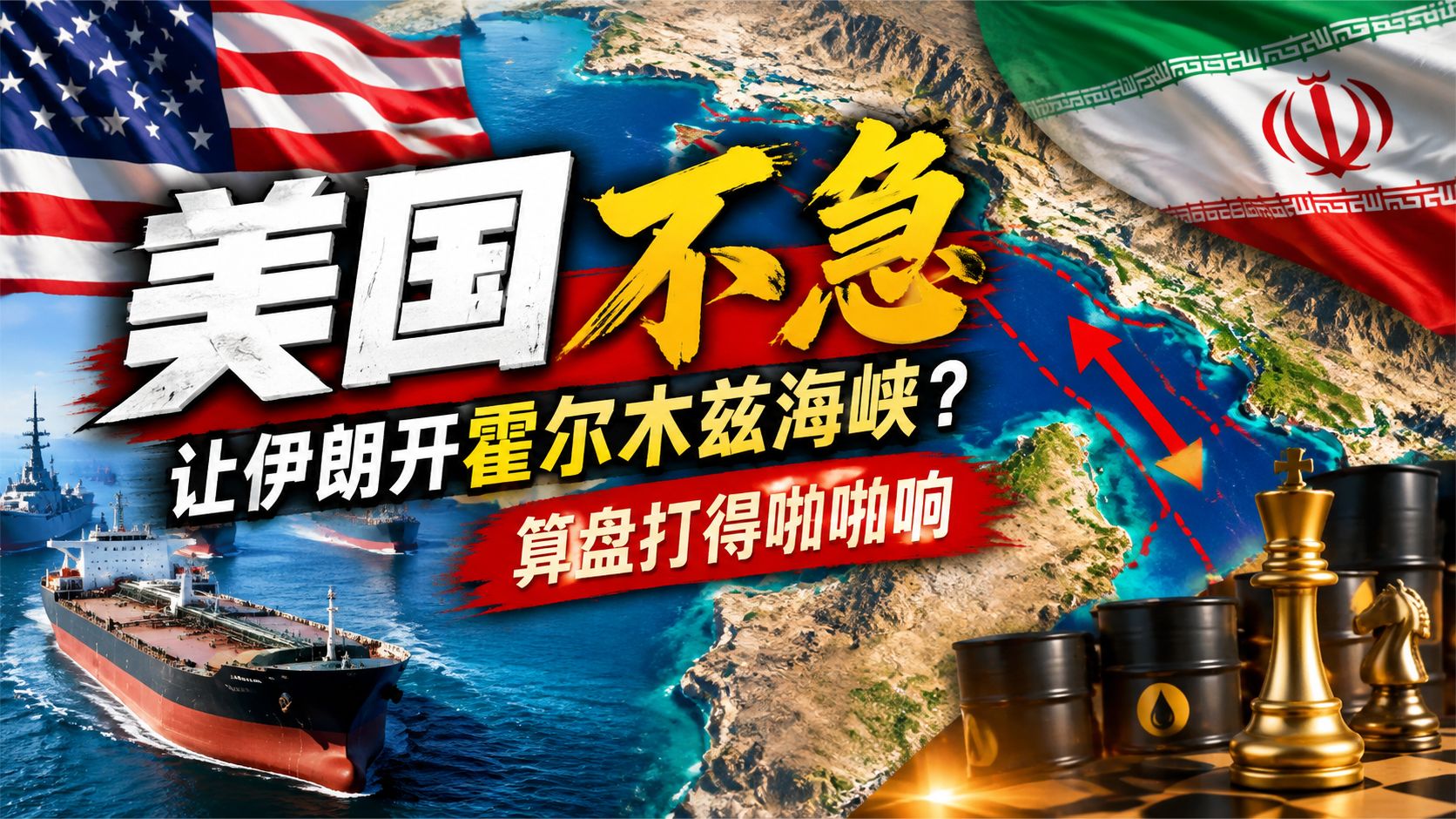美国为啥不急着让伊朗开霍尔木兹海峡？算盘打得啪啪响