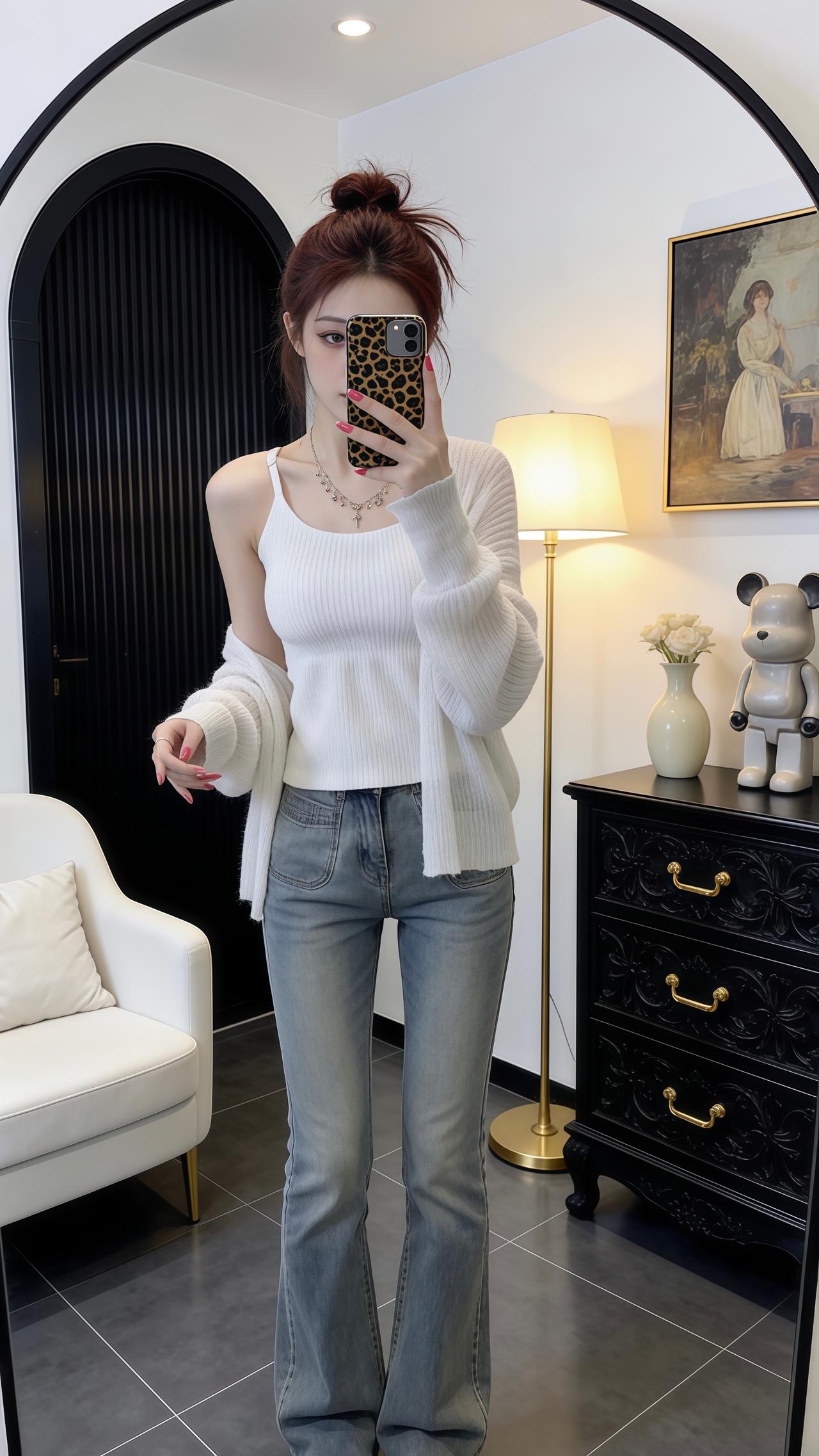 显瘦长款吊带背心