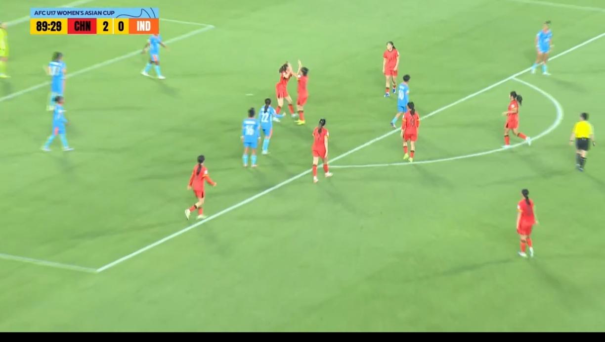 抽射得手！3：0！U17女足小姑娘们再次扩大比分！最终完胜印度队！进军世界杯了！