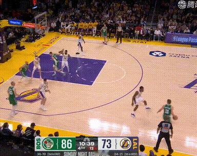 八村这下防守贴住了普里查德凯尔特人vs湖人