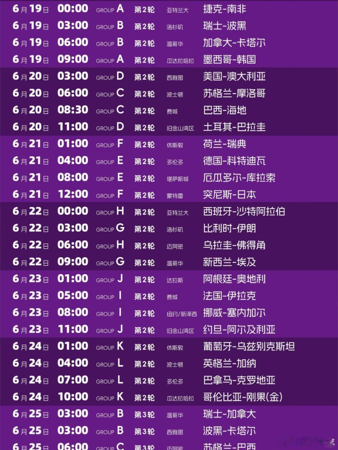 2026美加墨世界杯所有赛程时间表⚽ 足球赛事分析[话题] 