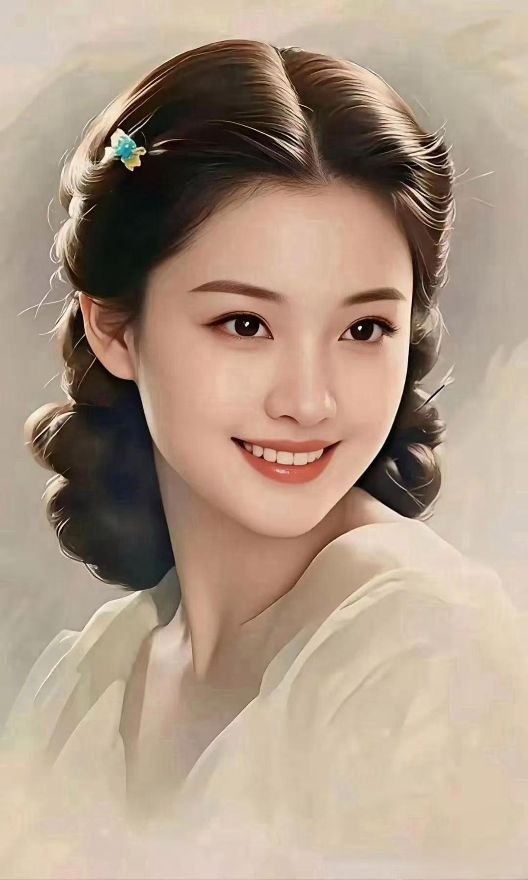 不化妆、不捯饬、不P图，穿着普普通通，不戴金银、不特意装扮，总之就是端庄秀丽，天