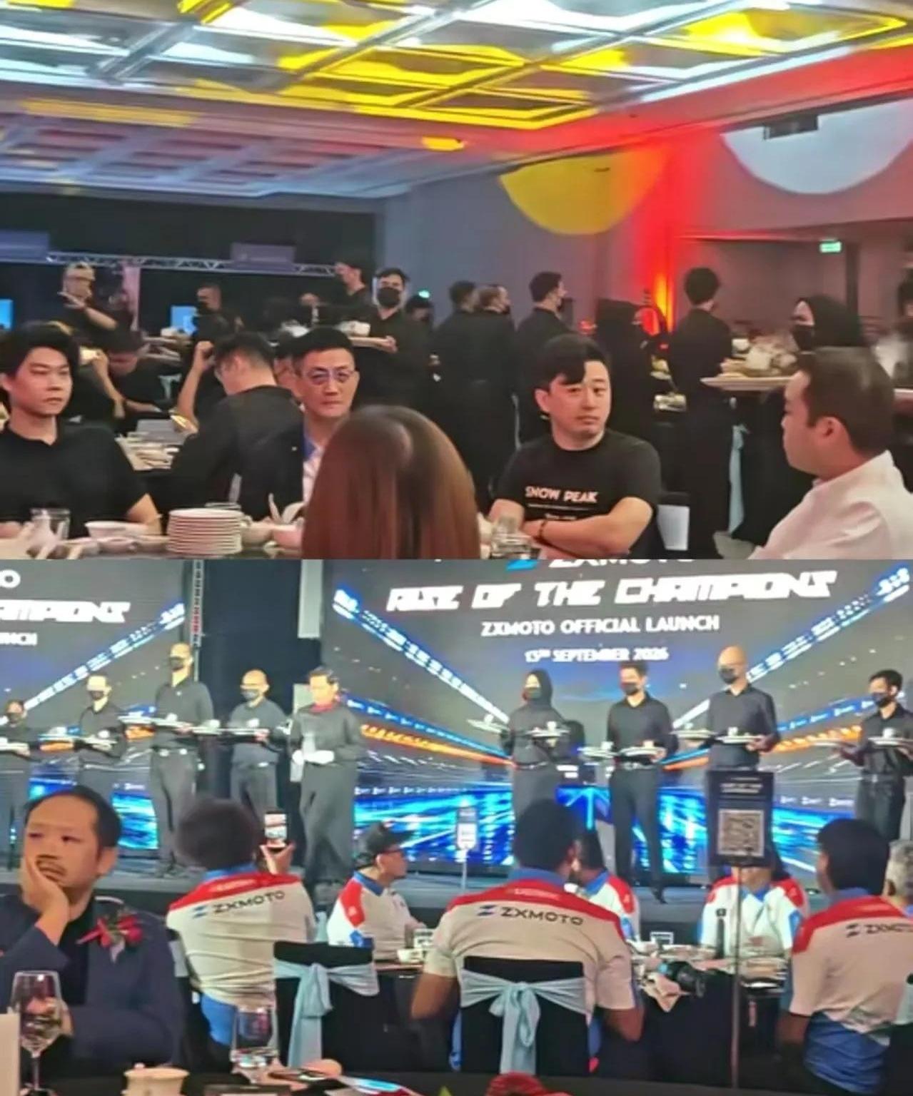 见过哪个老板在自家新车上市的晚宴上，张嘴就说上菜像黑社会的？张雪还真敢。
这回张