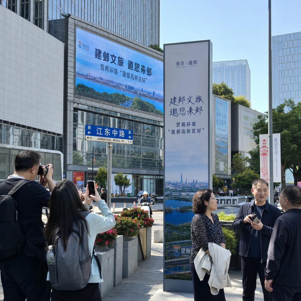 最近网上有人聊到南京建邺的一句宣传语：“建功立邺，到此莫愁。”看起来就8个字，但