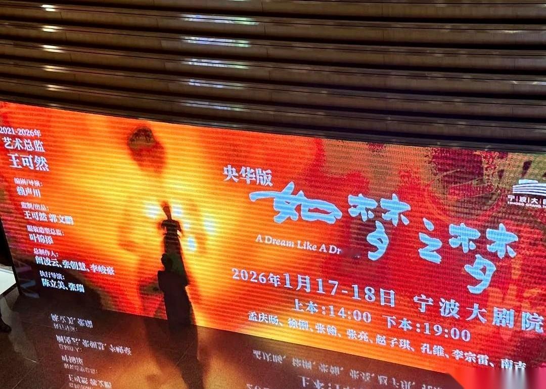 “先生，您的微信。”
宁波《如梦之梦》的下半场，台上演员一句台词，整个剧场本来沉
