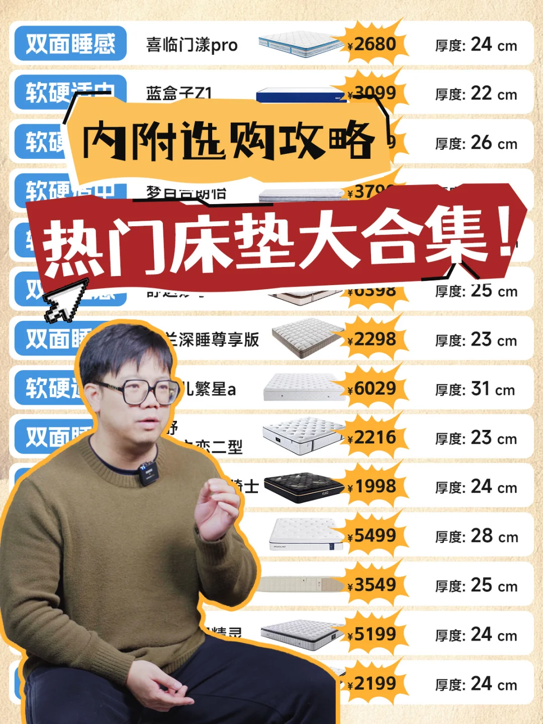 热门床垫合集🔥一篇教你舒适床垫怎么选！