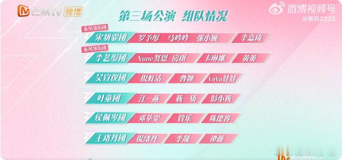 乘风2025三公分组乘风2025超期待宋妍霏团！罗予彤的灵动、马吟吟的独特嗓音，