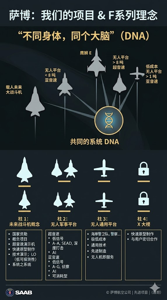 CANSEC2026上，瑞典萨博公司展示的瑞典未来战斗机概念（KFS）中的无人战