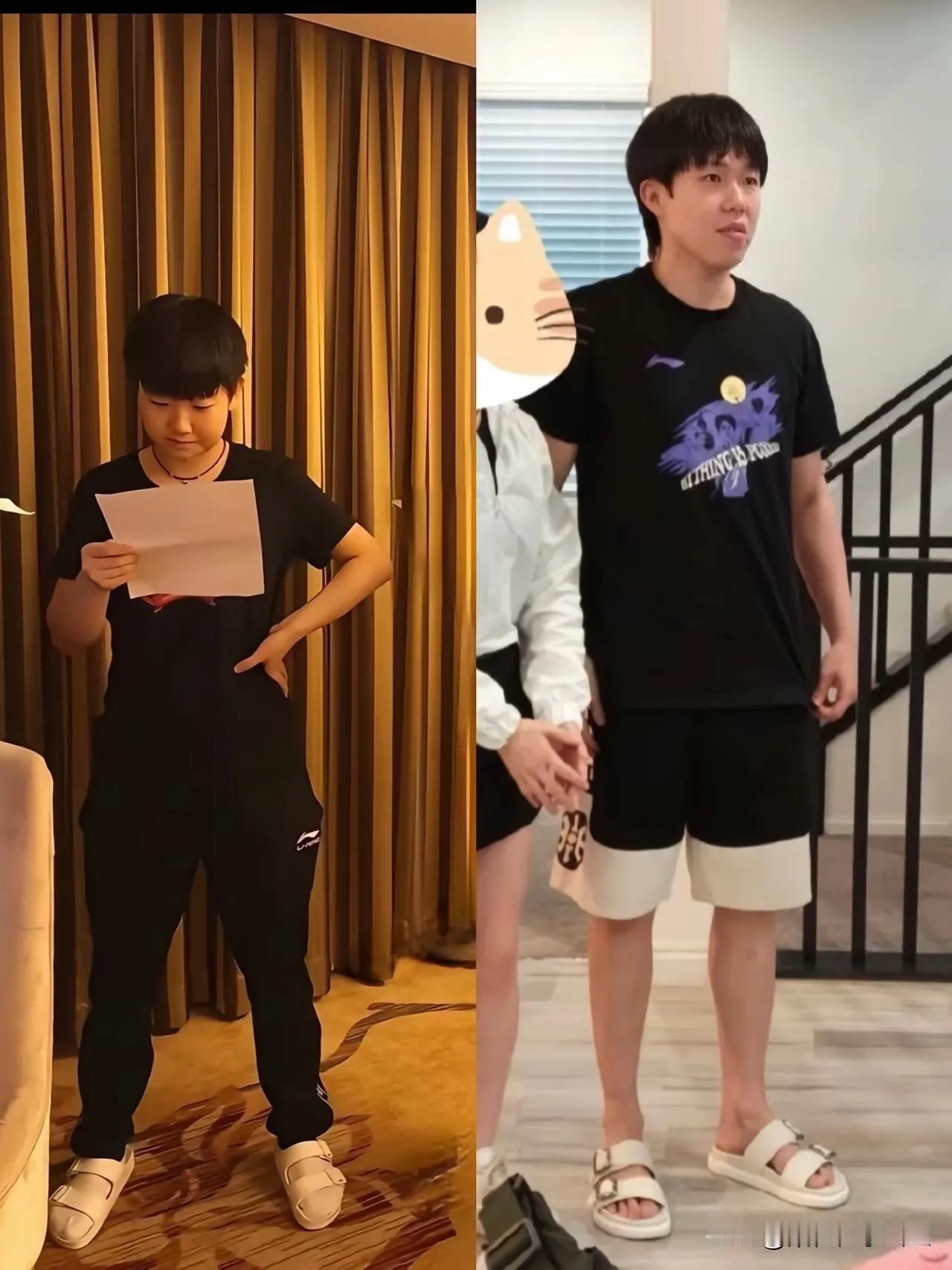 莎头的拖鞋绝非雷同，更非巧合，在国乒再找不到第三人第三双，意思全在两双同款的拖鞋