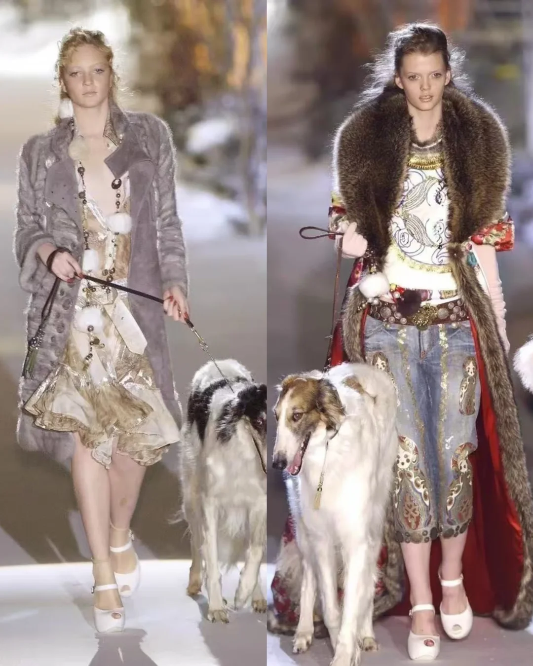 Just Cavalli2005FW｜游牧贵族牵灵缇犬走秀