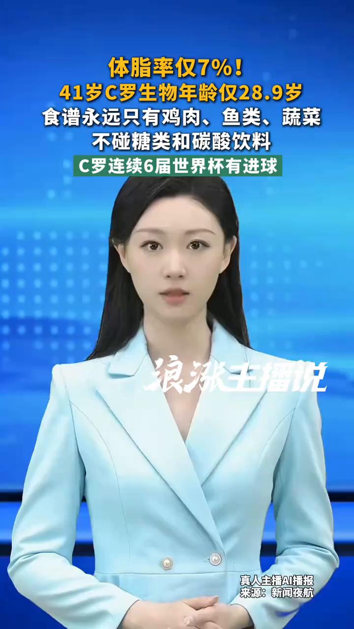 体脂率仅7%！41岁C罗生物年龄仅28.9岁，食谱永远只有鸡肉、鱼类、蔬菜，不碰