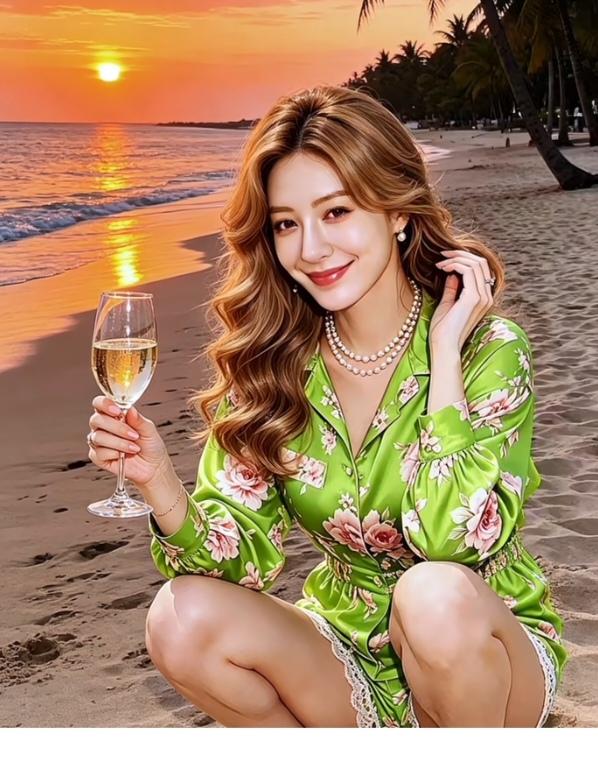 〔欣赏图片〕美酒和美女你喜欢哪个？哈哈：说实话呀！