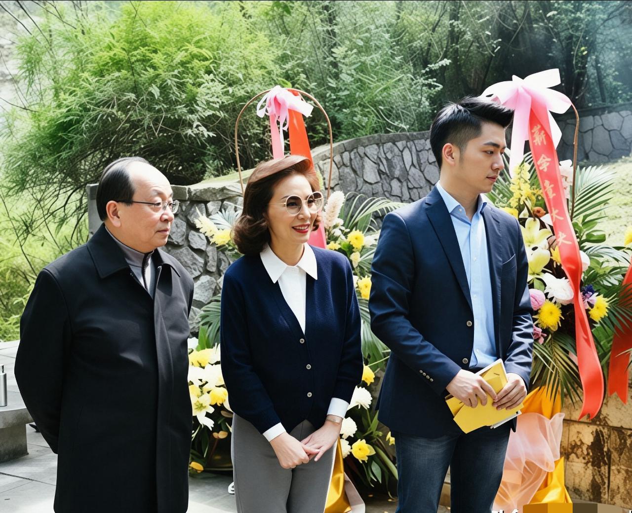 2017年4月2日，蒋孝严带着儿子蒋万安一行人，来到桂林凤凰岭，祭扫生母章亚若之