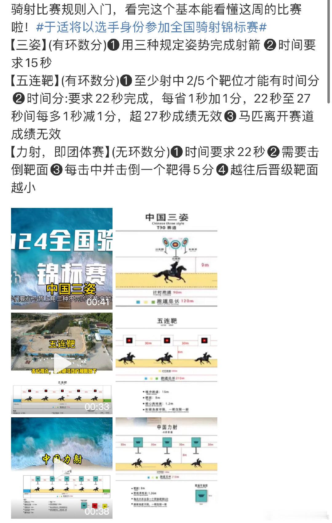 于适担任全国骑射锦标赛副主任并上台发言，其状态尽显体制内风格。再观其夜晚训练，既