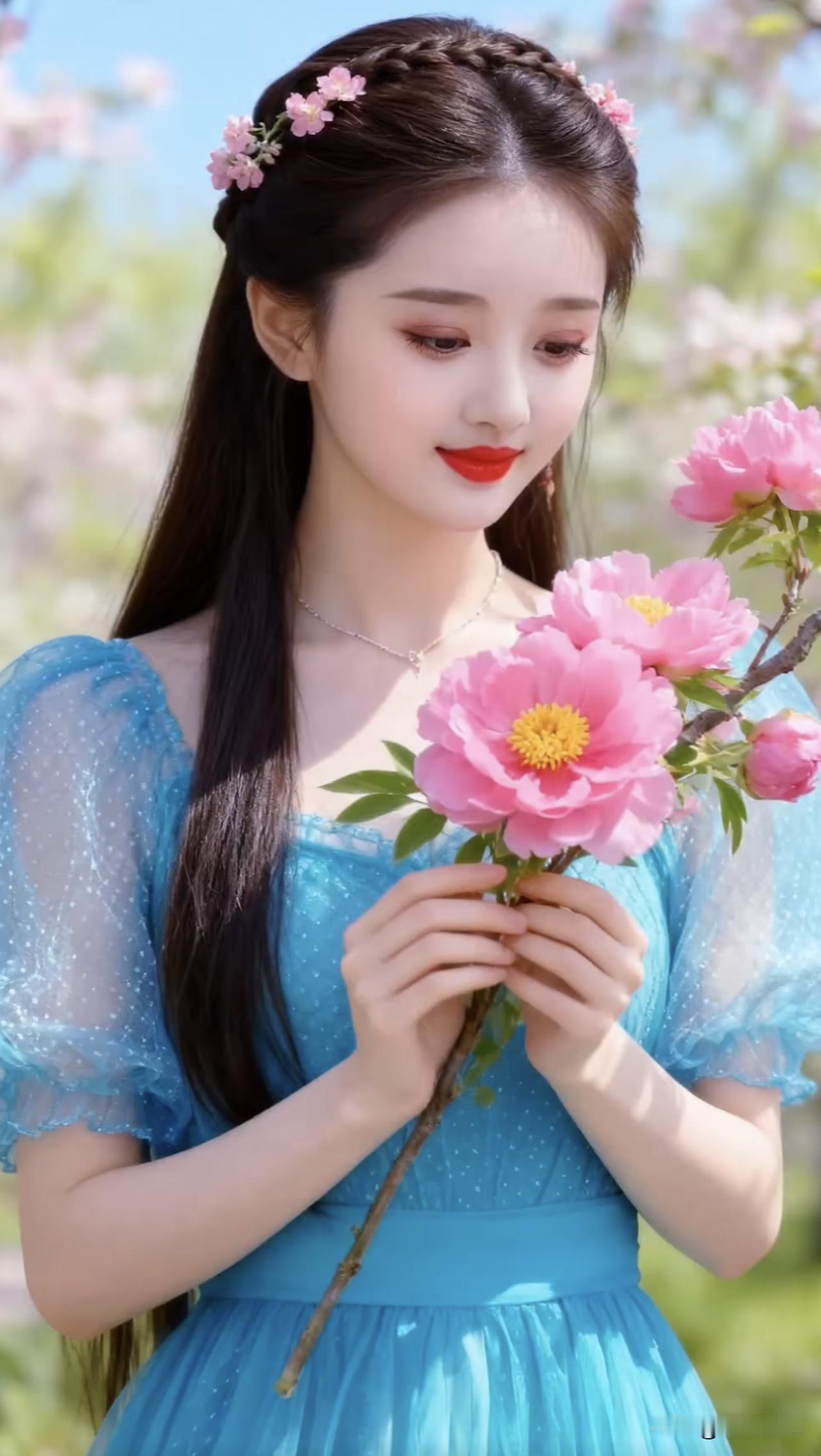 春日少女，花海中绽放🌸💕花海少女感 花海少女照 紫色花海少女 花海少女照 紫
