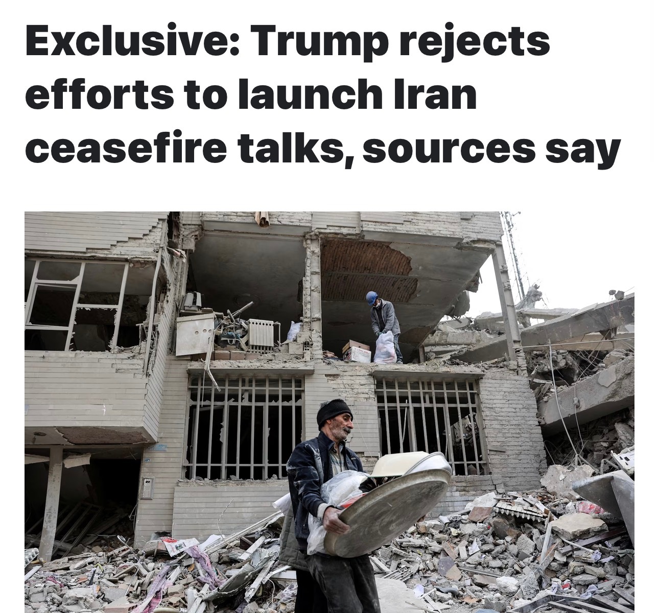 特朗普拒绝中东盟友推动伊l停火谈判的努力。据路透报道，一名白宫官员表示：“他（特