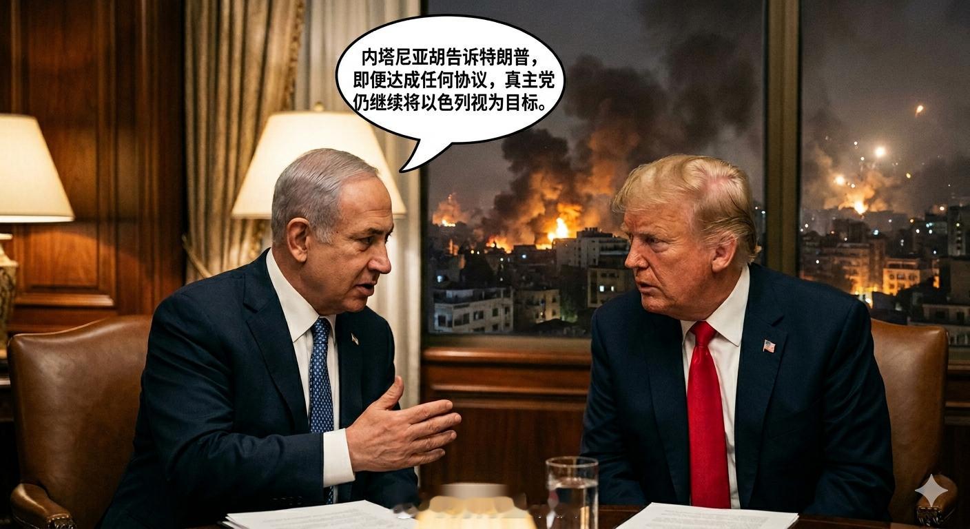 🚨以色列总理内塔尼亚胡告诉特朗普，即便达成任何协议，真主党仍将继续将以色列视为