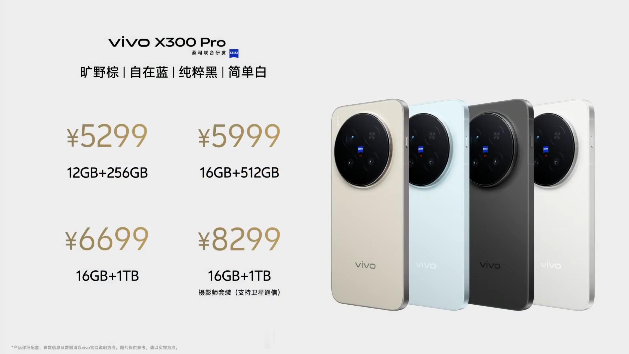 vivo X300 Pro 正式发布，12GB+256GB 售价 5299 元、