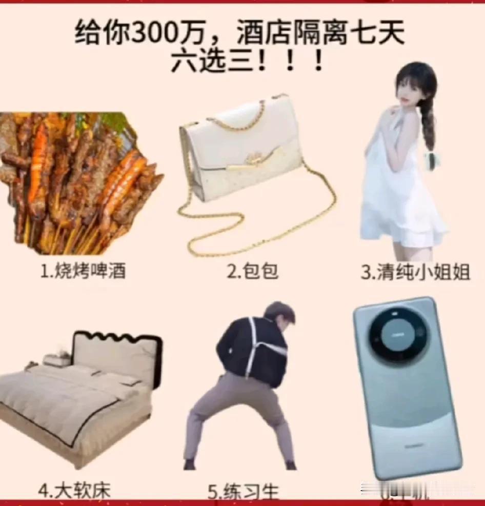 让我选可以，但你总得让我知道每个东西的用处是什么吧？练习生有什么用？能吃吗？[笑