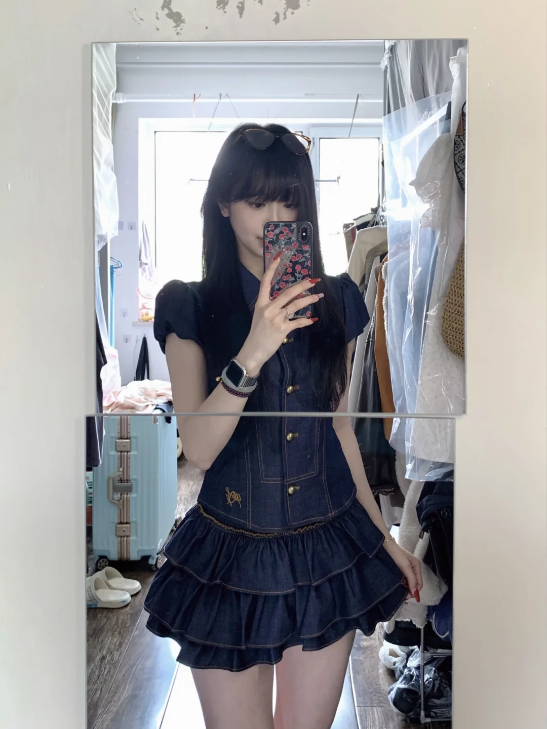 ^⌯𖥦⌯^੭ 牛仔蛋糕裙好萌