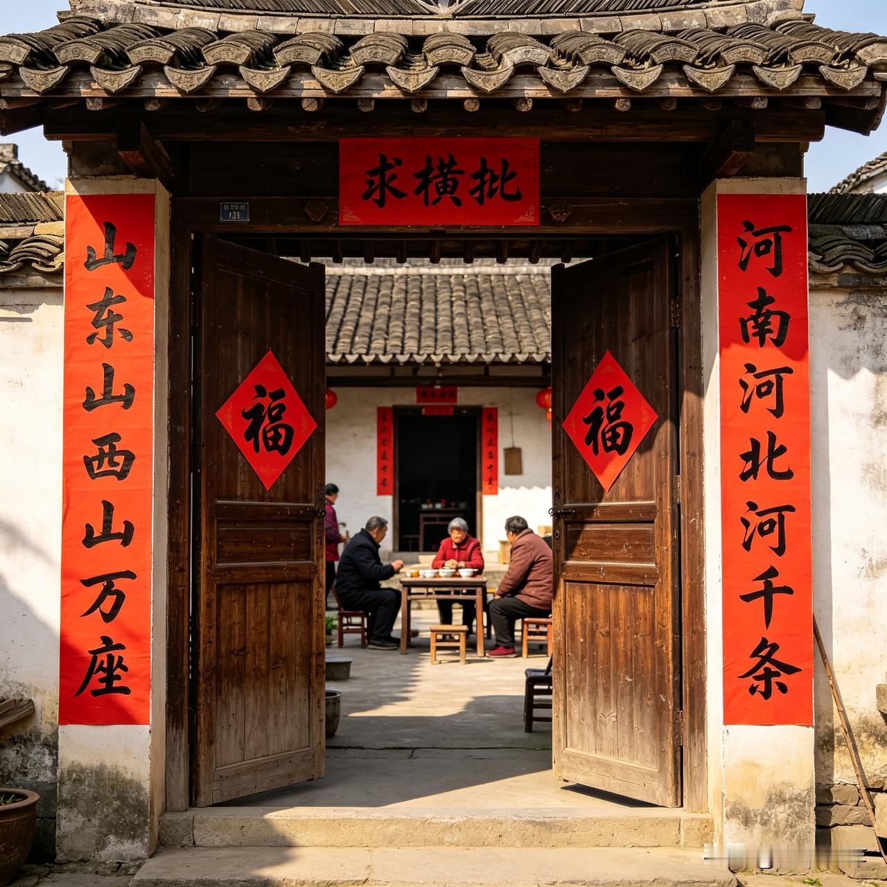 上联、下联均已出，诚邀各位赐横幅——

上联：山东山西山万座
下联：河南河北河千