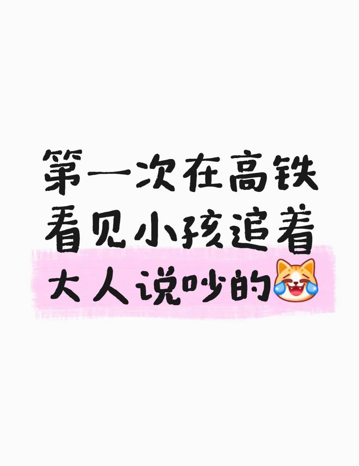 第一次在高铁看见小孩说大人吵的 
