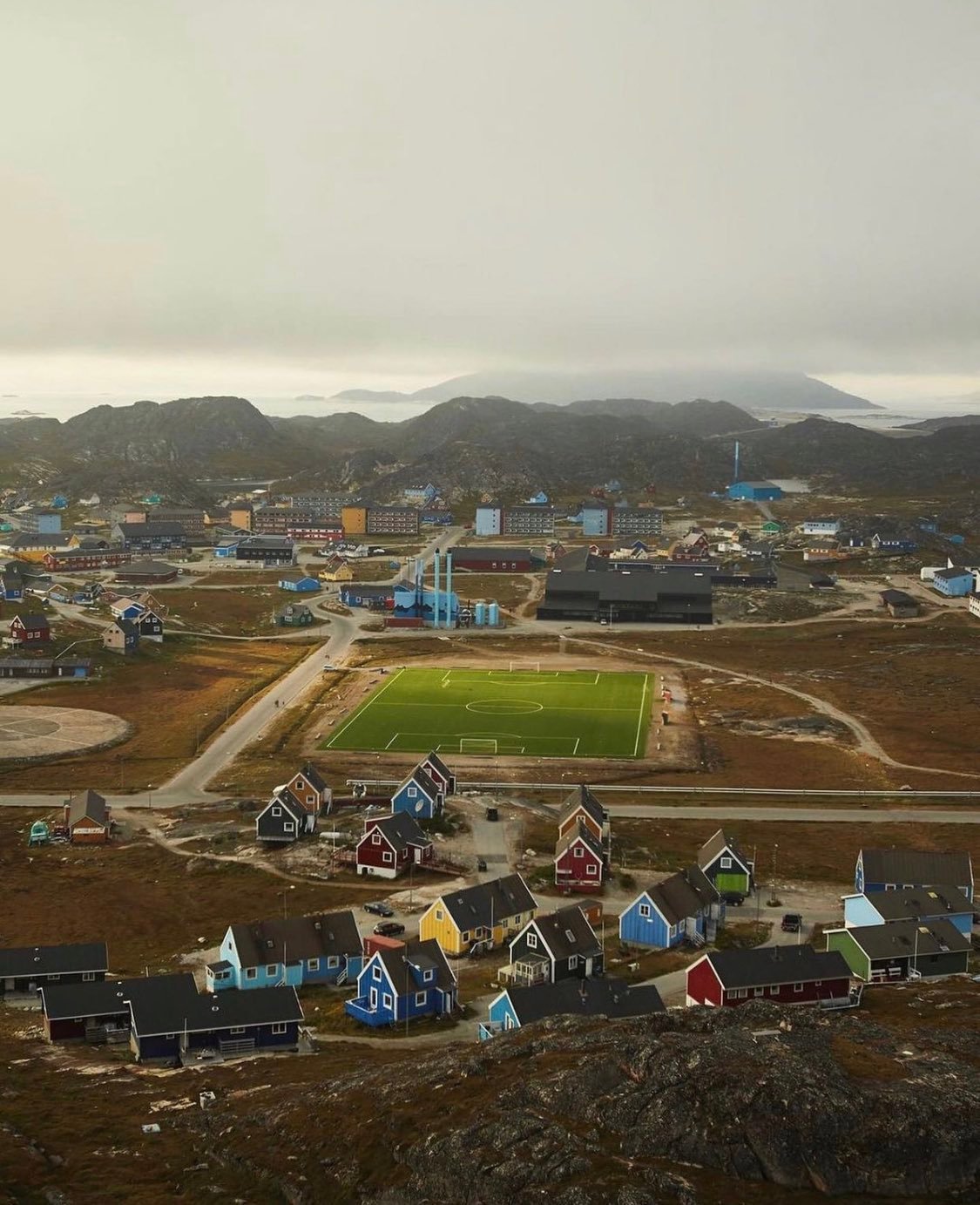 GREENLAND球场格陵兰岛首府全城一片漆黑