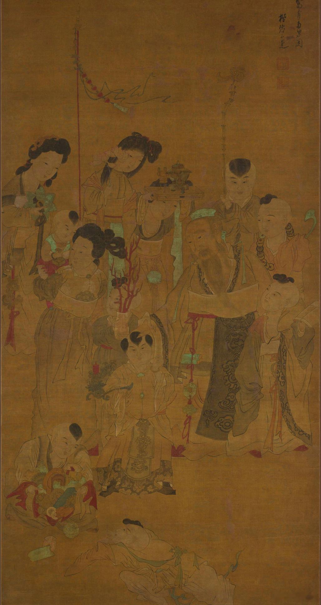 富寿多男图，上海博物馆/藏 ​​​
