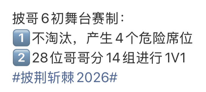 披哥6初舞台不淘汰披荆斩棘初舞台赛制啊蹲蹲播出 