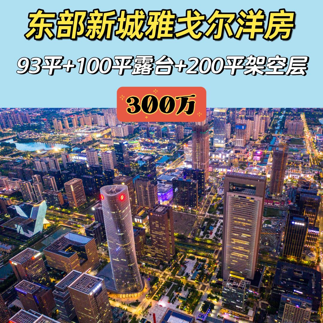3.19特价房：东部新城雅戈尔洋房300万