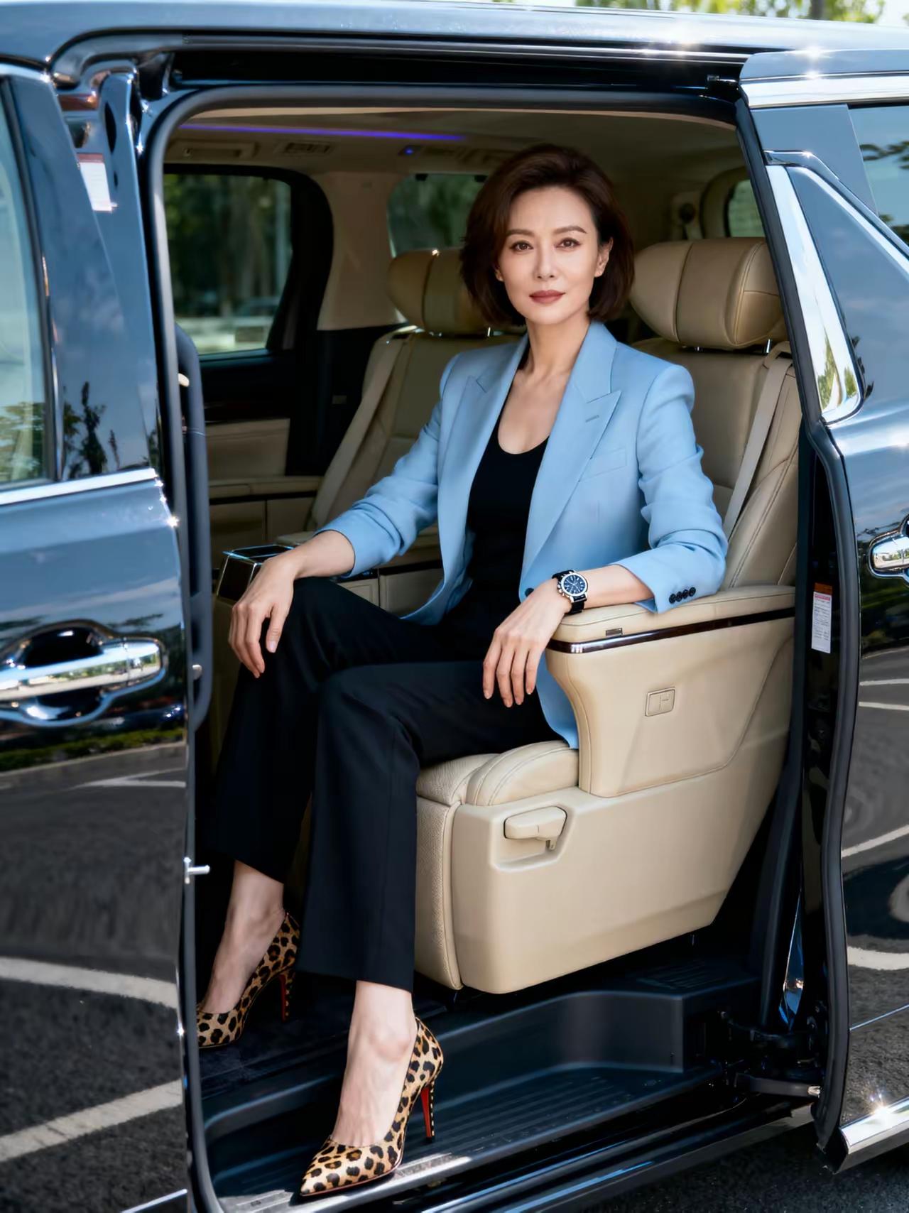 车中美人倚，风姿动人情。