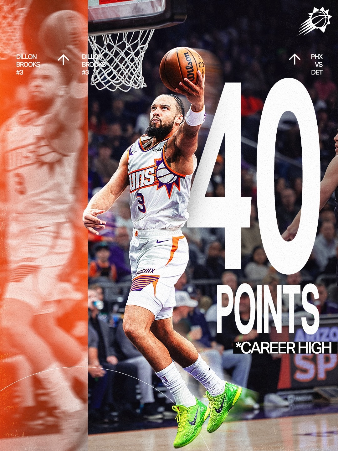 狄龙🐲🎯40分 8篮板 4助攻 1抢断 1盖帽菲尼克斯太阳 ｜旭日东升 ｜太