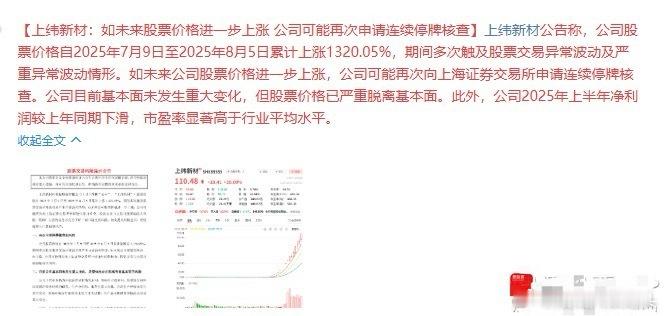 妖股上纬新材彻底要凉了！妖股上纬新材停牌3天，本来是要给妖股降温，结果停牌续命，