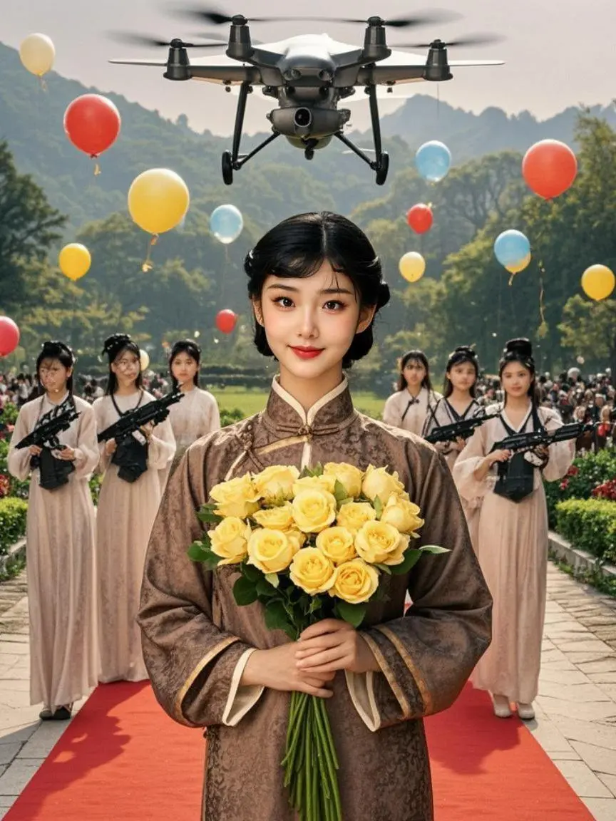 AI民国风写真