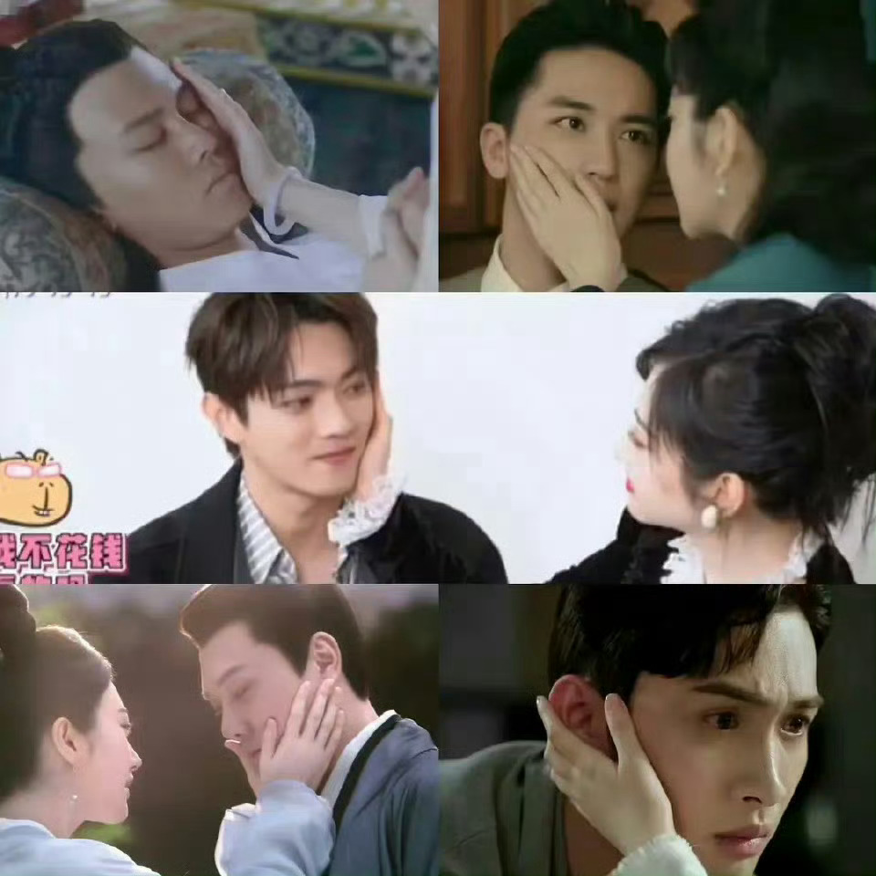 #景甜我的手就是尺#没有一个男演员能逃过景甜的摸脸杀，景甜的手就是尺，所以谁头大