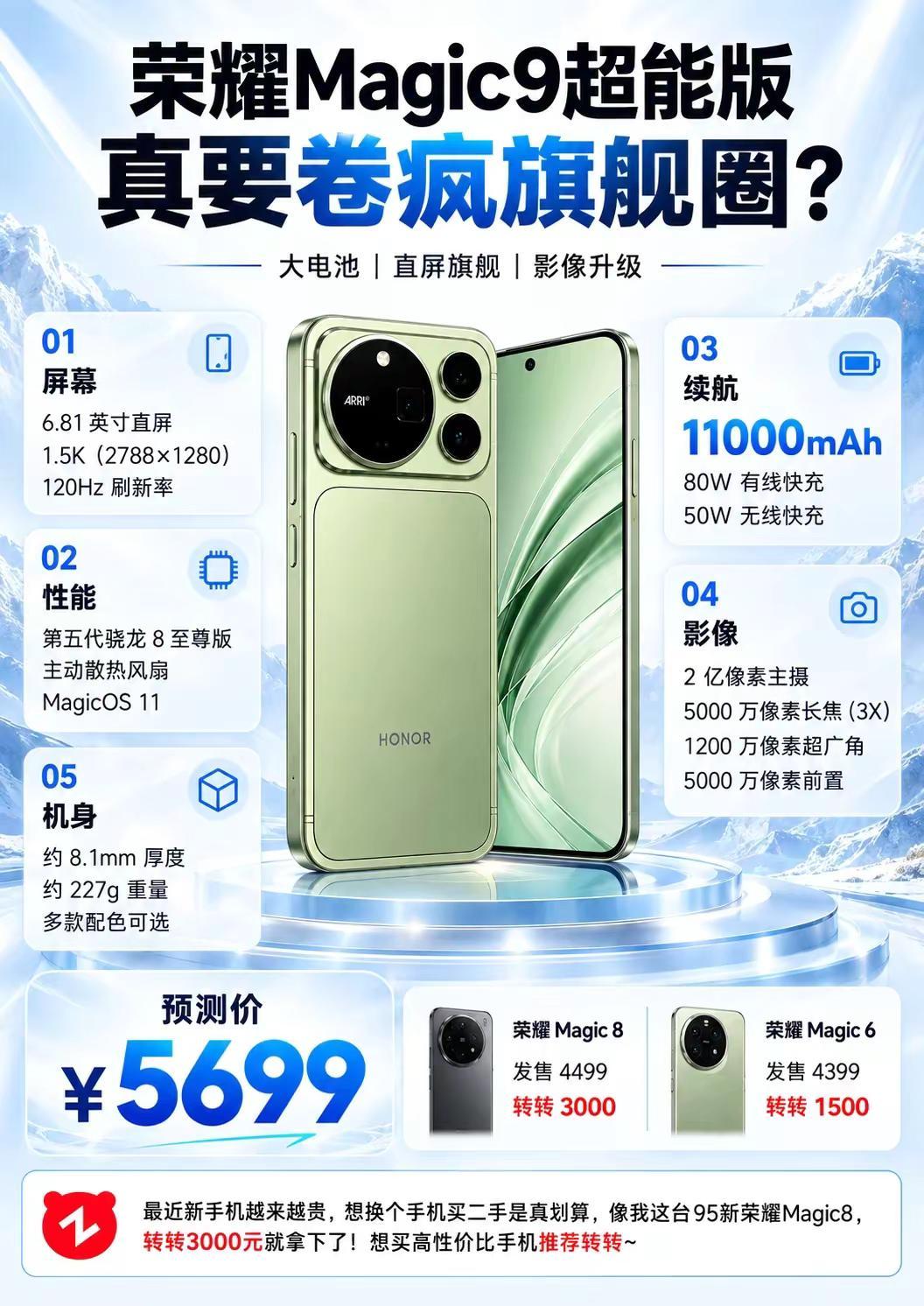 荣耀magic9超能版真要卷疯旗舰圈？荣耀新品发布会 荣耀magic9 荣耀ma
