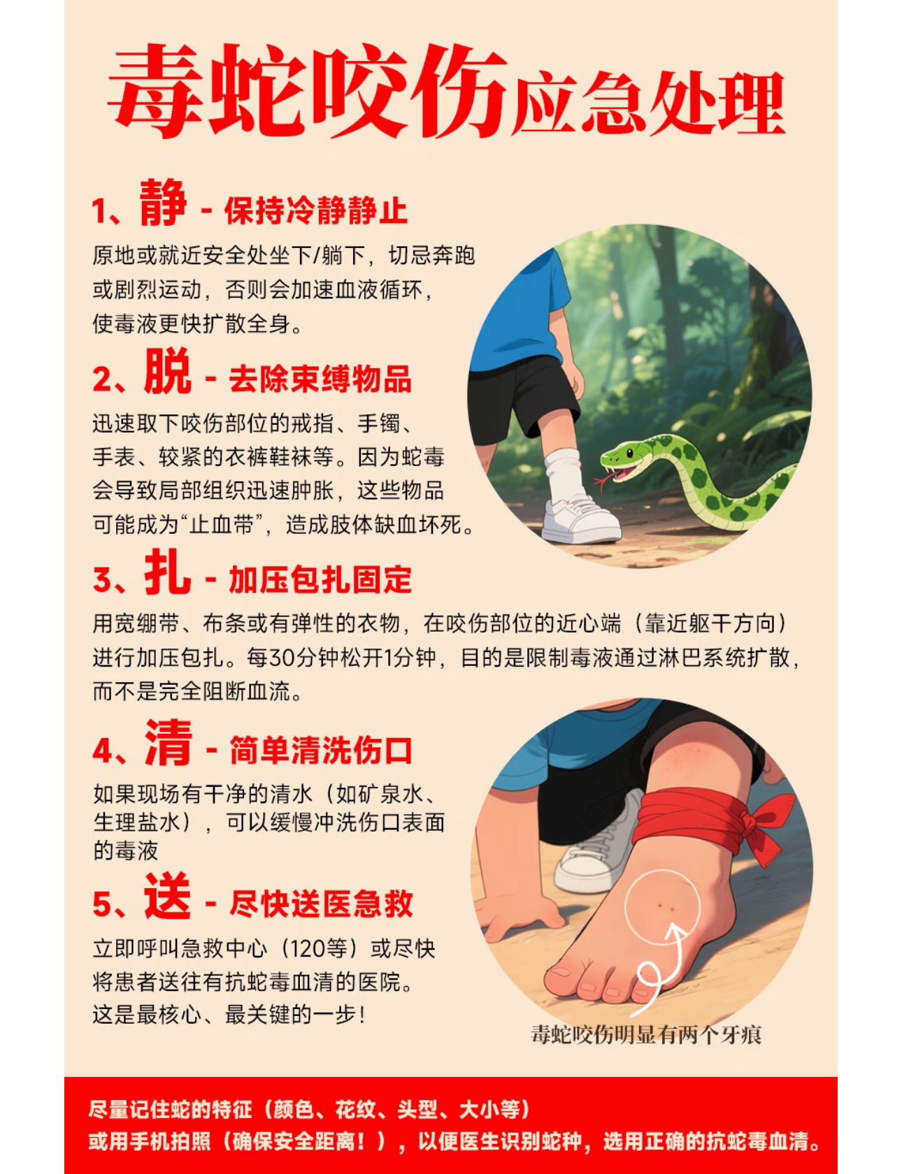 广西 蛇场被蛇咬傷一定要靜！脱！扎！清！送！廣西的大家一定要平安🙏🏻 🙏?