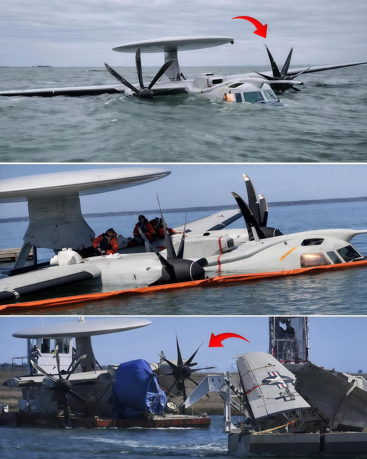 2022 年 3 月 30 日傍晚，一架美军 E-2D “先进鹰眼” 预警机在执