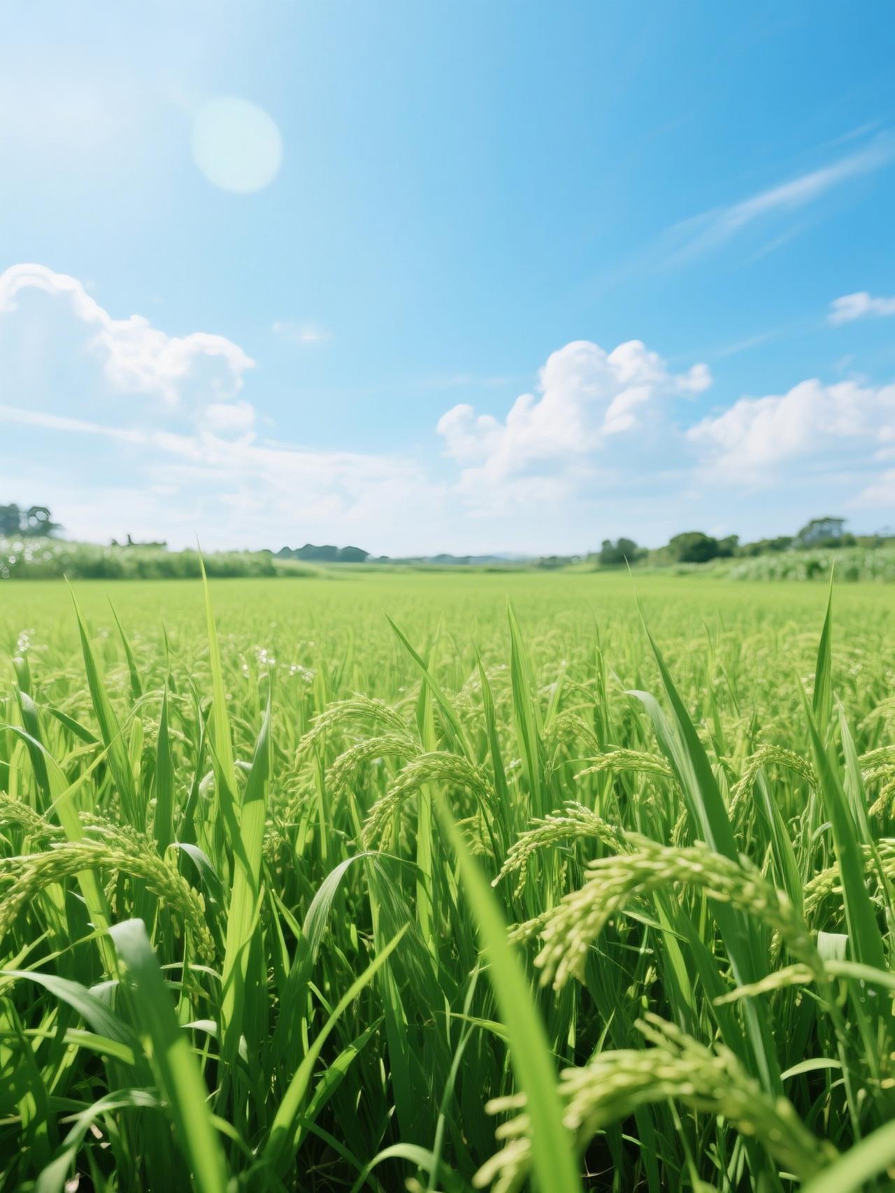 夏蝉在稻穗上扯着嗓子喊时，风就裹着香来了。
 
田埂被晒得发烫，赤脚踩上去，烫意