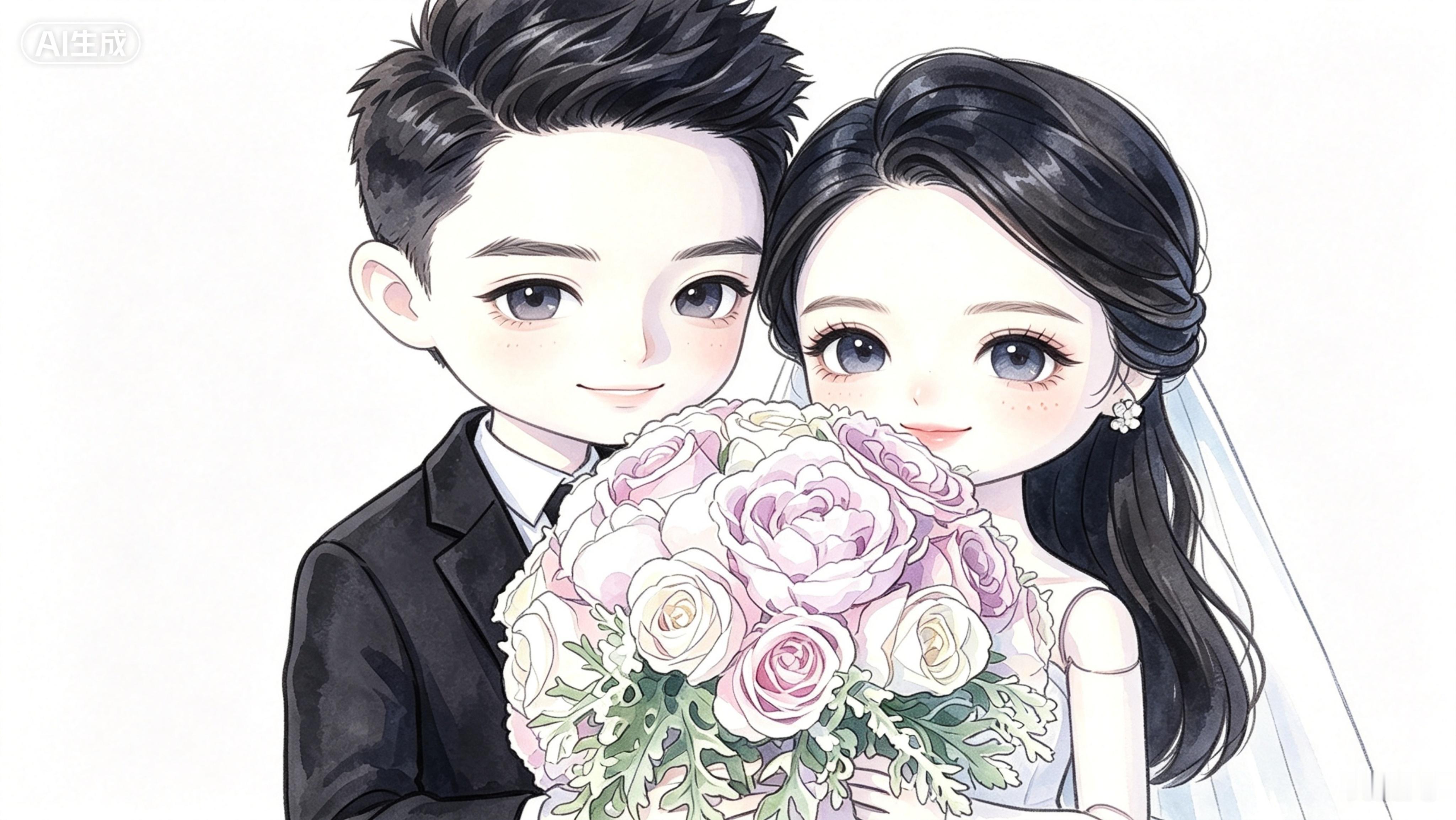 林心如林心如正能量 来一组Q版心如婚纱照！（ps:提醒下，老林你微博已经空空如也