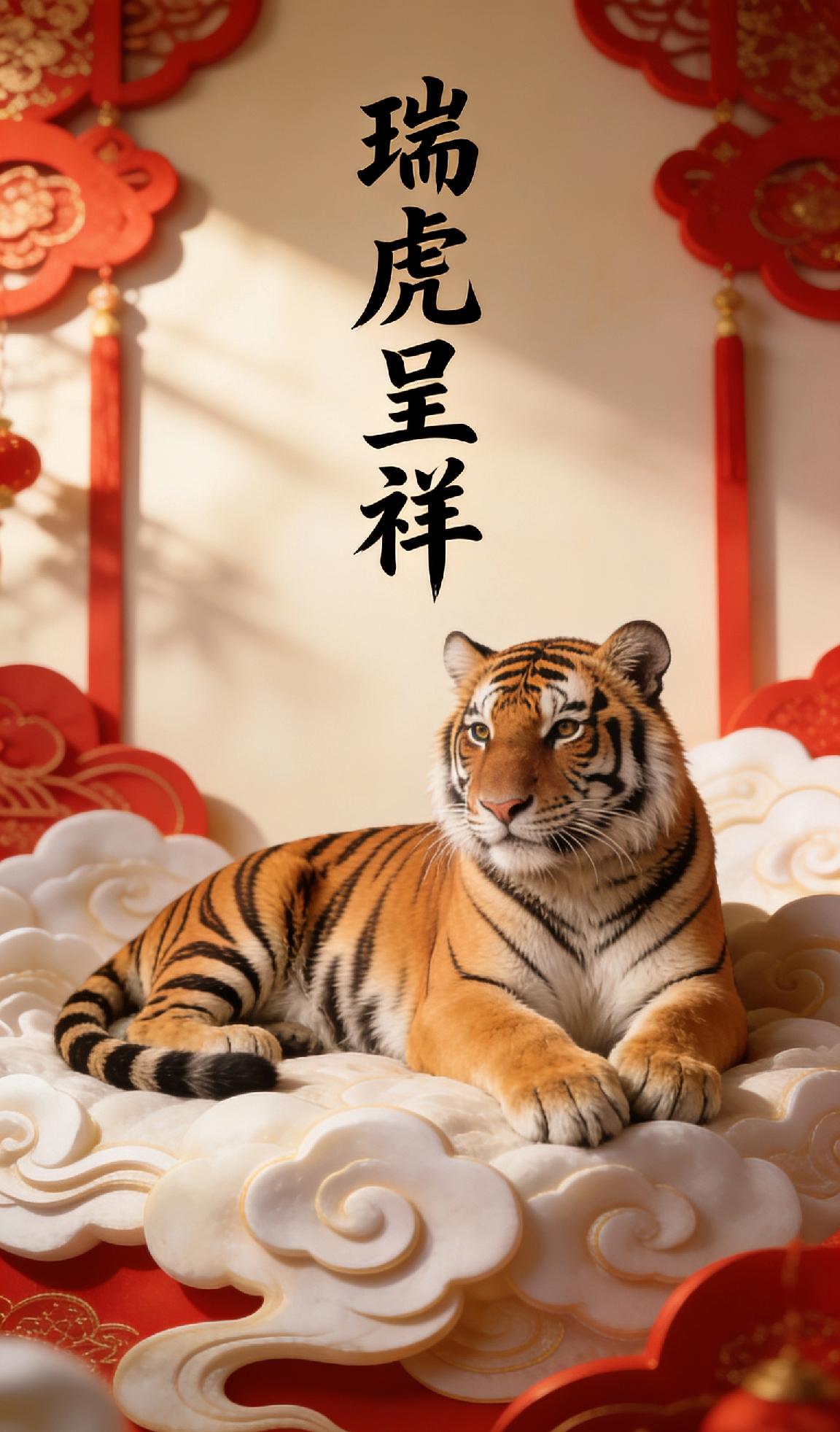 瑞虎呈祥、福虎临门、金虎纳福、虎运当