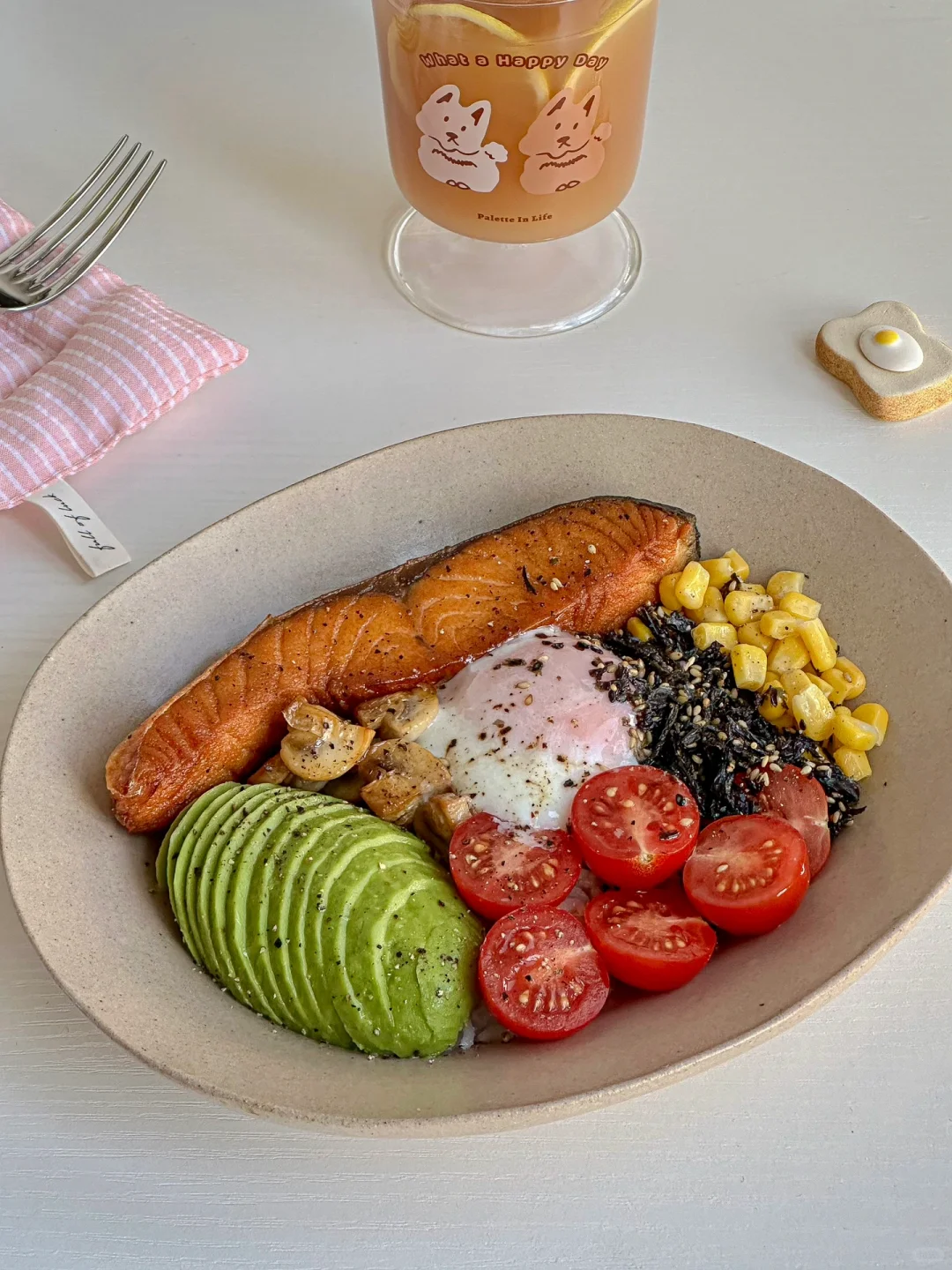 ☀️Brunch🥣香煎三文鱼藜麦饭🥑健康又饱腹