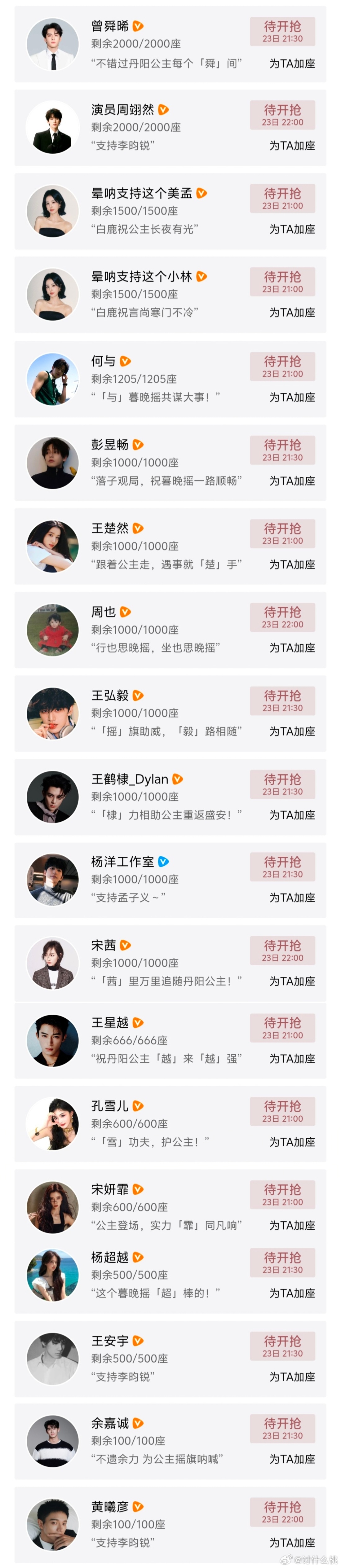 孟子义、李昀锐《尚公主》云包场亲友区好多人啊曾舜晞 周翊然 白鹿 何与 彭昱畅 