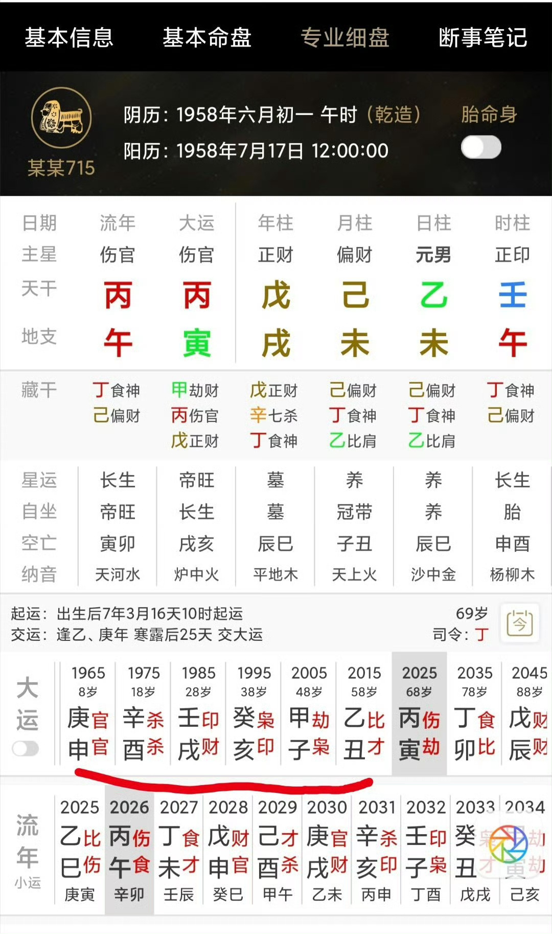 每次看墨镜的八字，都会想起Leslie说他跟墨镜八字不合，墨镜克他。以Lesli