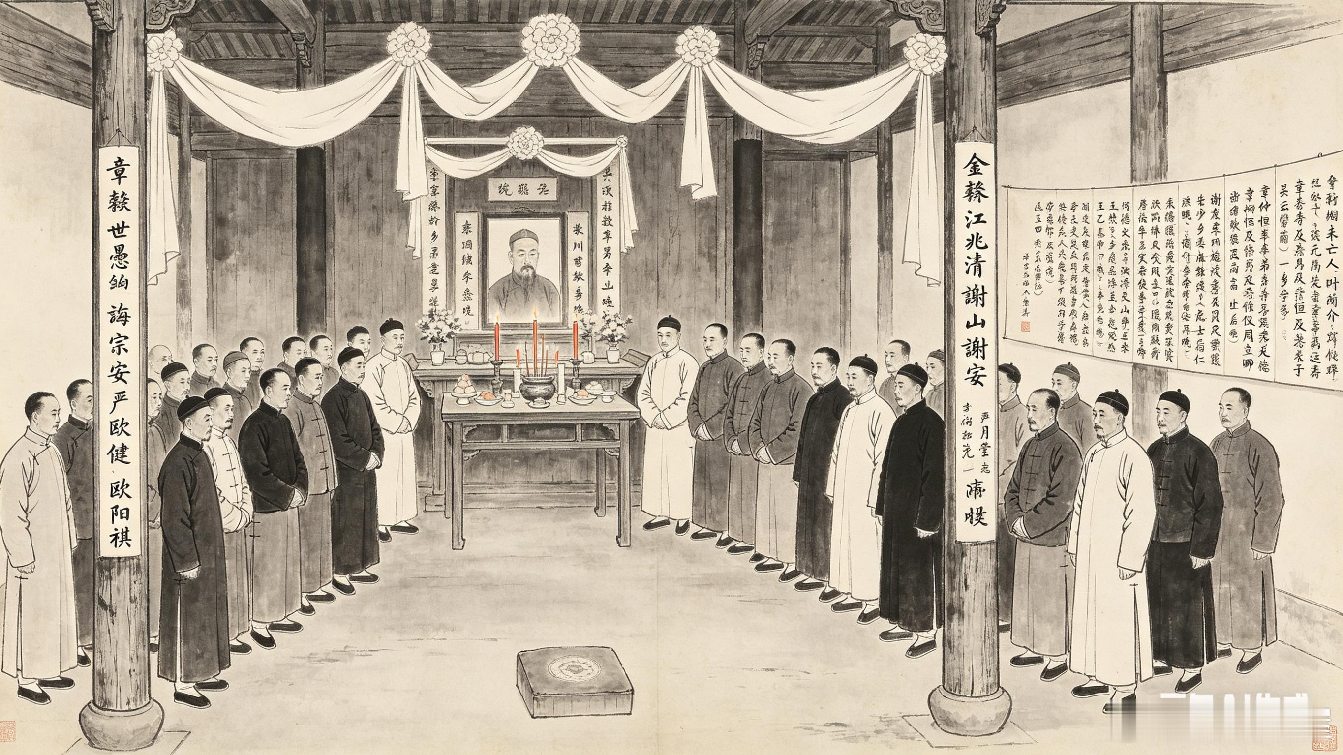 破解东流县塔里冯村宗法乡邻关系图表AI文图提要：民国三十一年，东流县学界领袖、塔