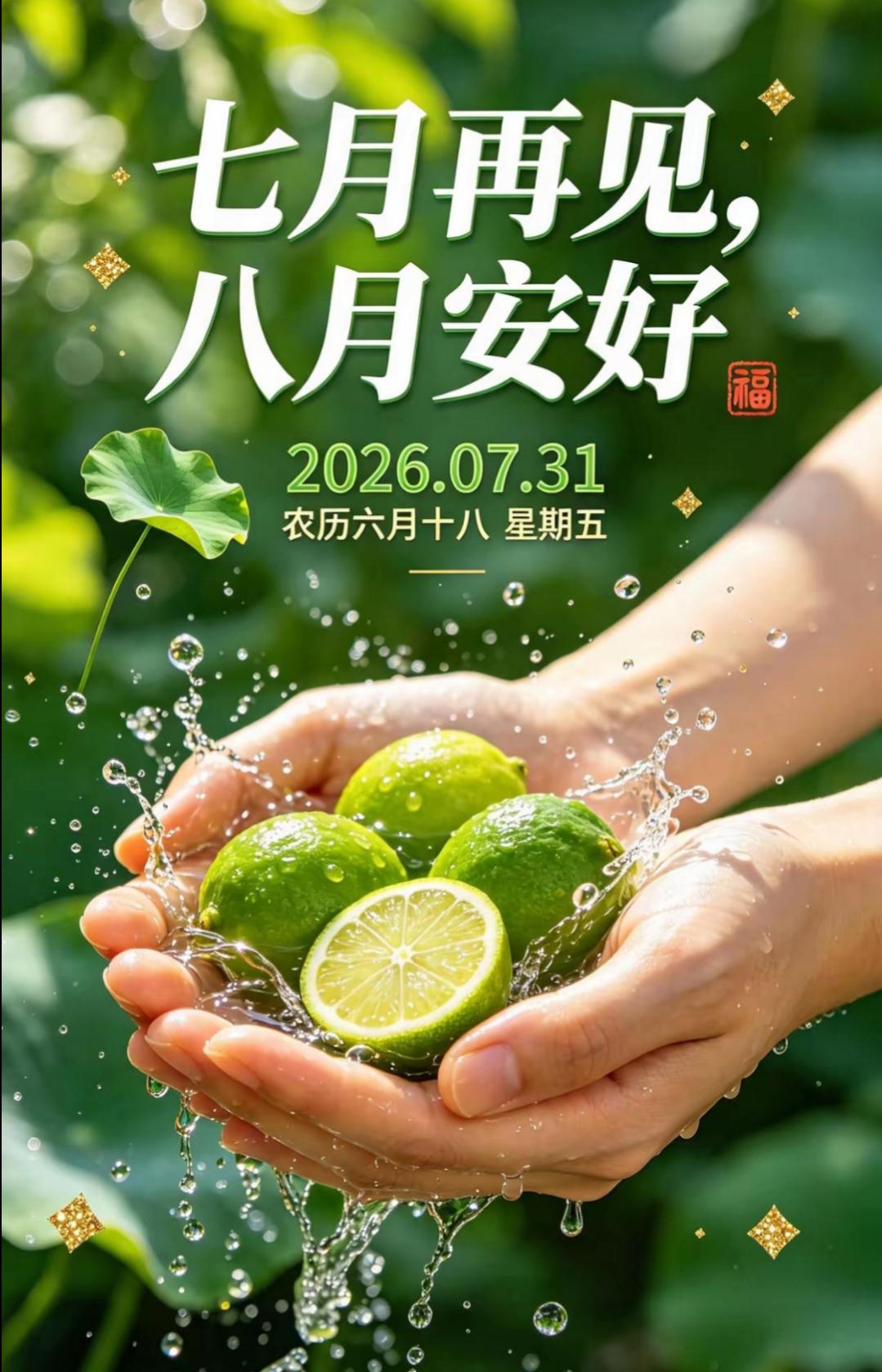 ✨🌈早上好！七月再见，感谢你带来的所有热烈与成长；八月你好，期待你即将展开的全